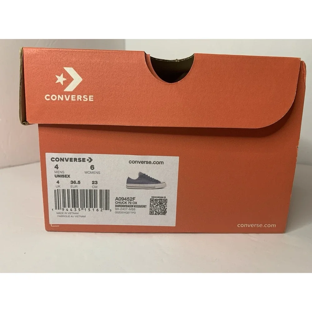 Converse Chuck 70 OX Grey Black A09452F UNISEX Size 4M/6W - Picture 2 of 9